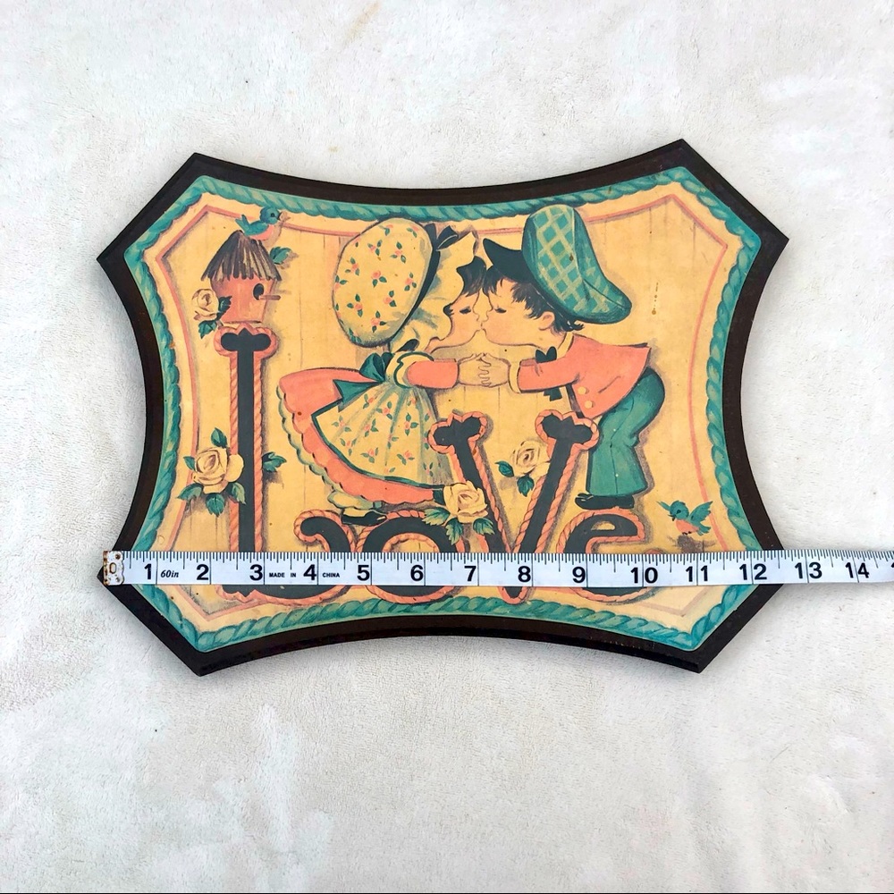 Vintage Holly Hobby Art Wall Hanging Love 70’s - Picture 3 of 8